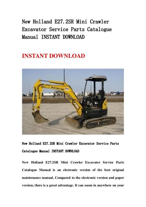 new holland mini excavator parts